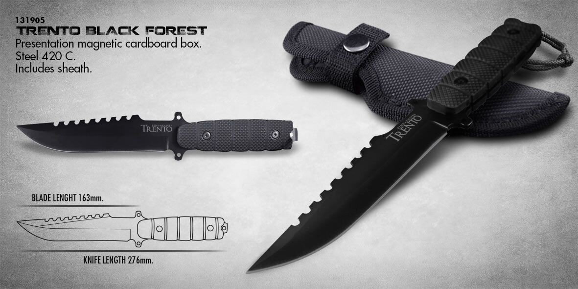 E-shop TRENTO BLACK FOREST Taktický nôž - dýka s púzdrom