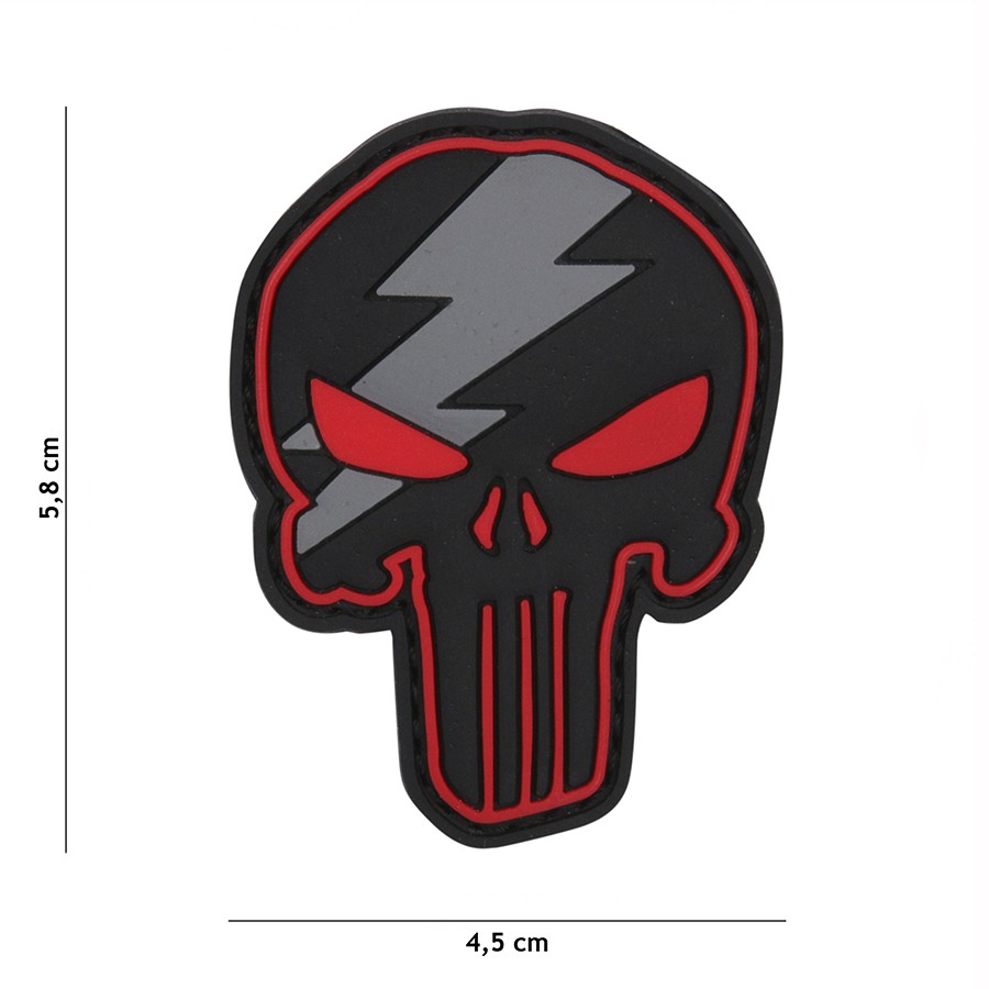 E-shop Punisher Thunder PVC nášivka - červená