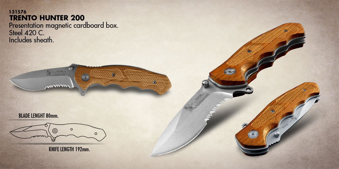 E-shop TRENTO HUNTER 200 Poľovnícky nôž skladací s púzdrom