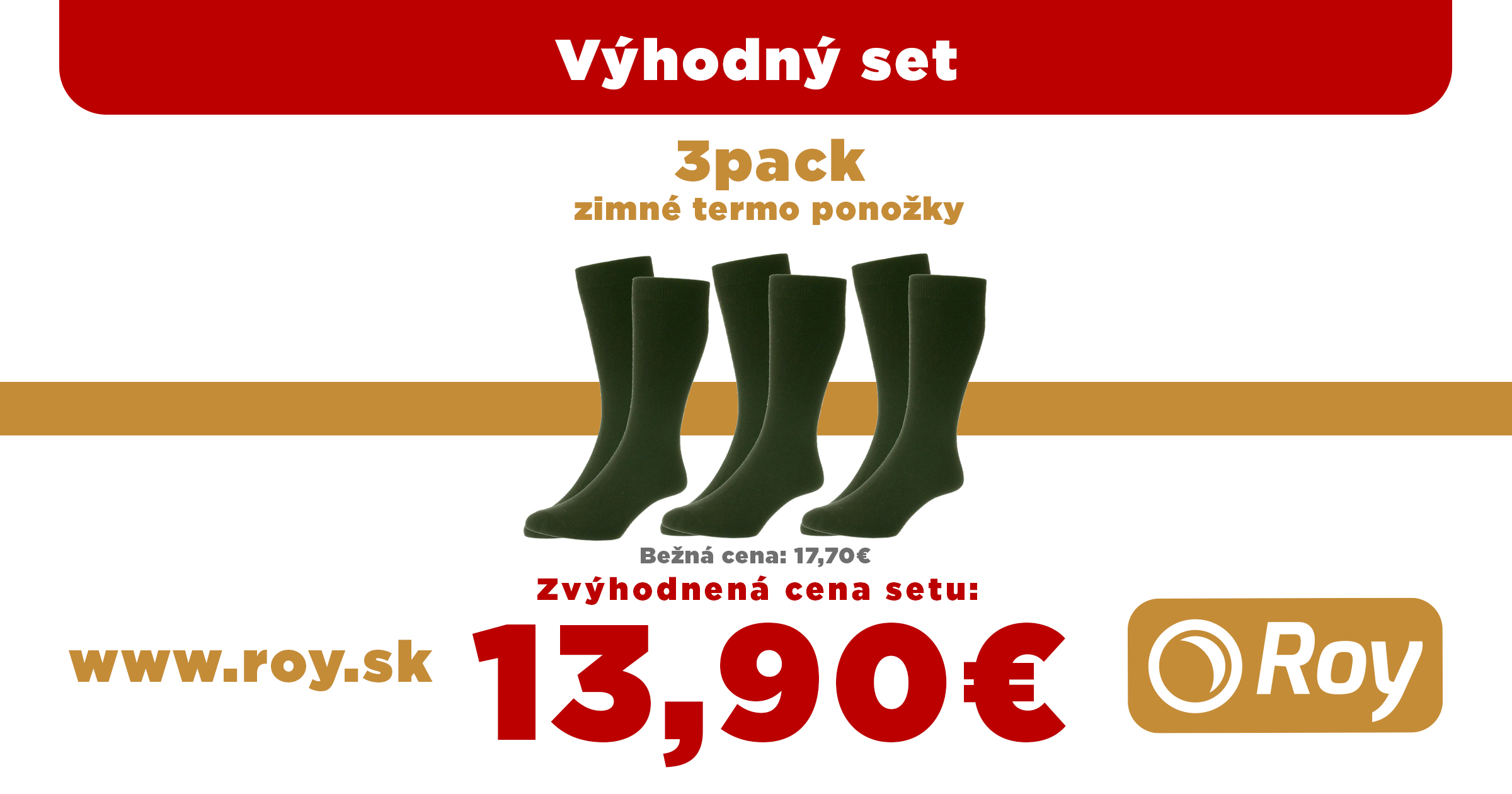 E-shop 3pack termo ponožky