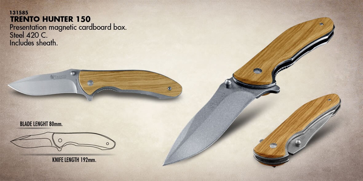 E-shop TRENTO HUNTER 150 Poľovnícky nôž skladací s púzdrom