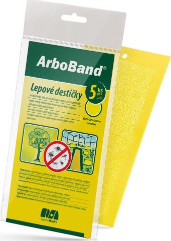 E-shop ArboBand žlté lepové dosky 5 ks na ochranu kvetov, stromov