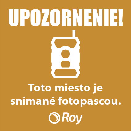 Informačná tabuľka o monitorovaní fotopascou 20x20cm