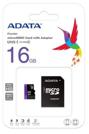16 GB pamäťová Micro SD karta + SD Adaptér, CLASS 4