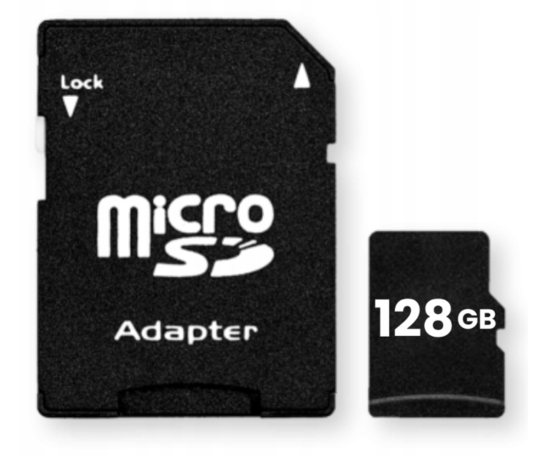 MicroSDXC 128GB UHS-I U3 A2 V30 class 10 + adapter SD