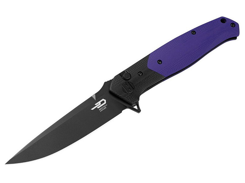 Nôž Bestech Swordfish Button Lock Black & Purple BG62C