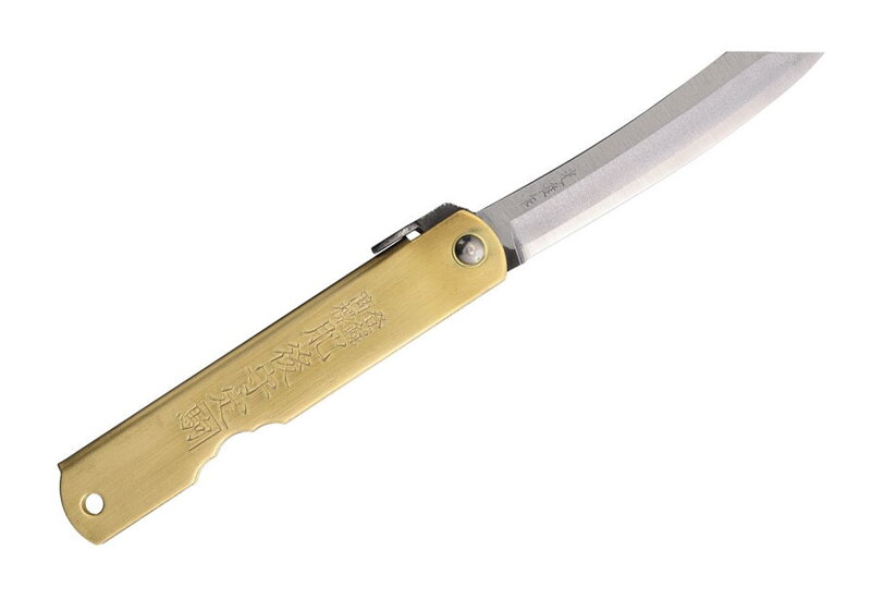 Higonokami Aogami Folder Brass vreckový nôž